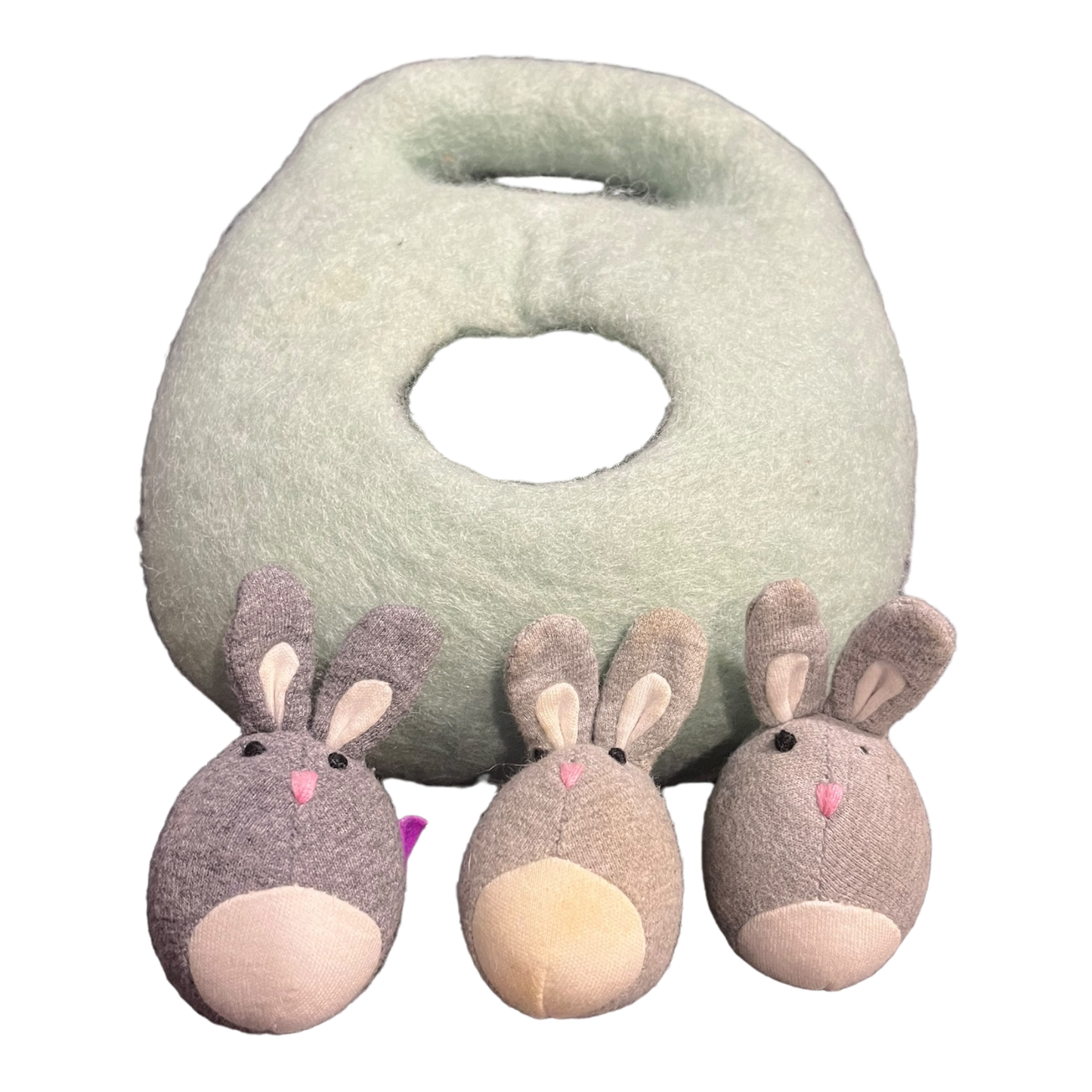 Bunnies In A Felt Burrow