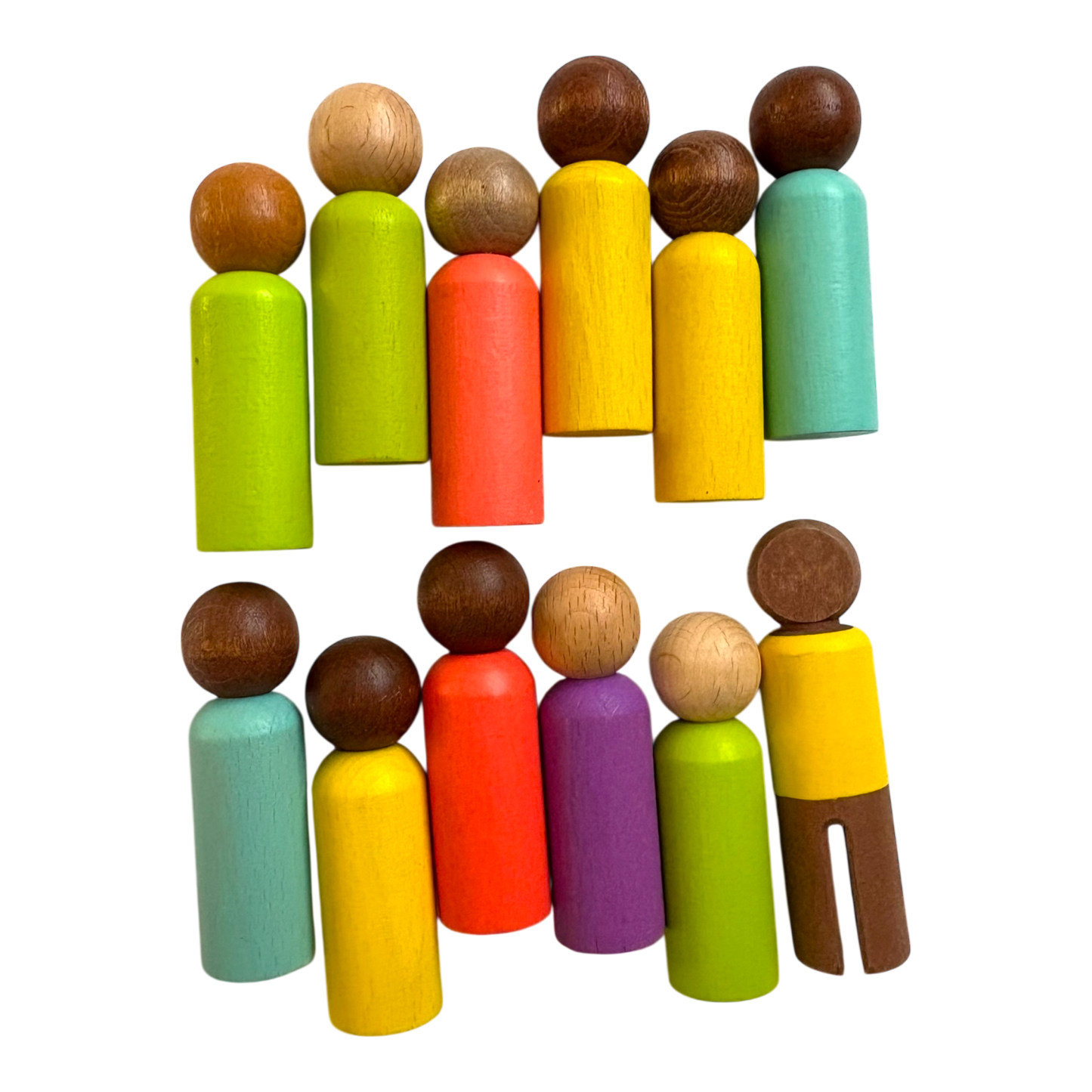 Wooden peg people