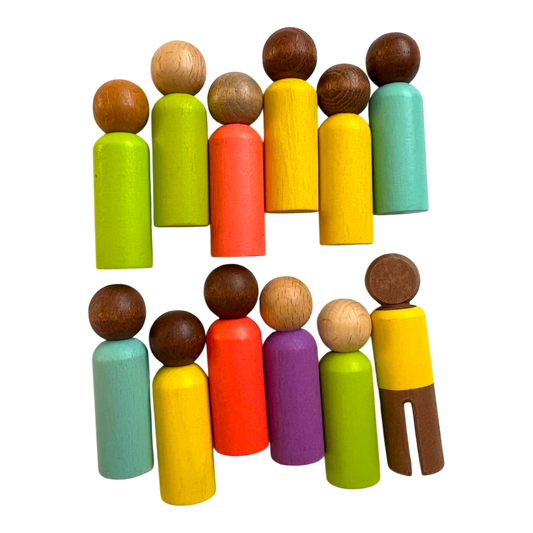 Wooden peg people