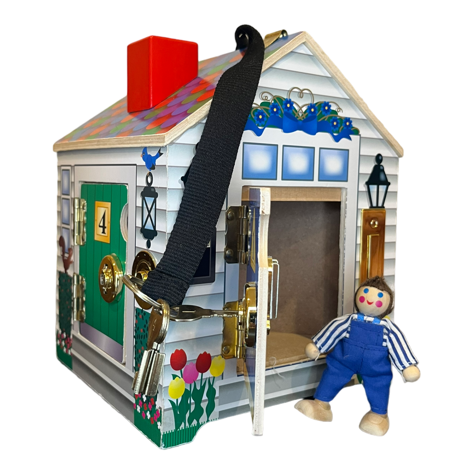 Take Along Wooden Doorbell Dollhouse Second Love