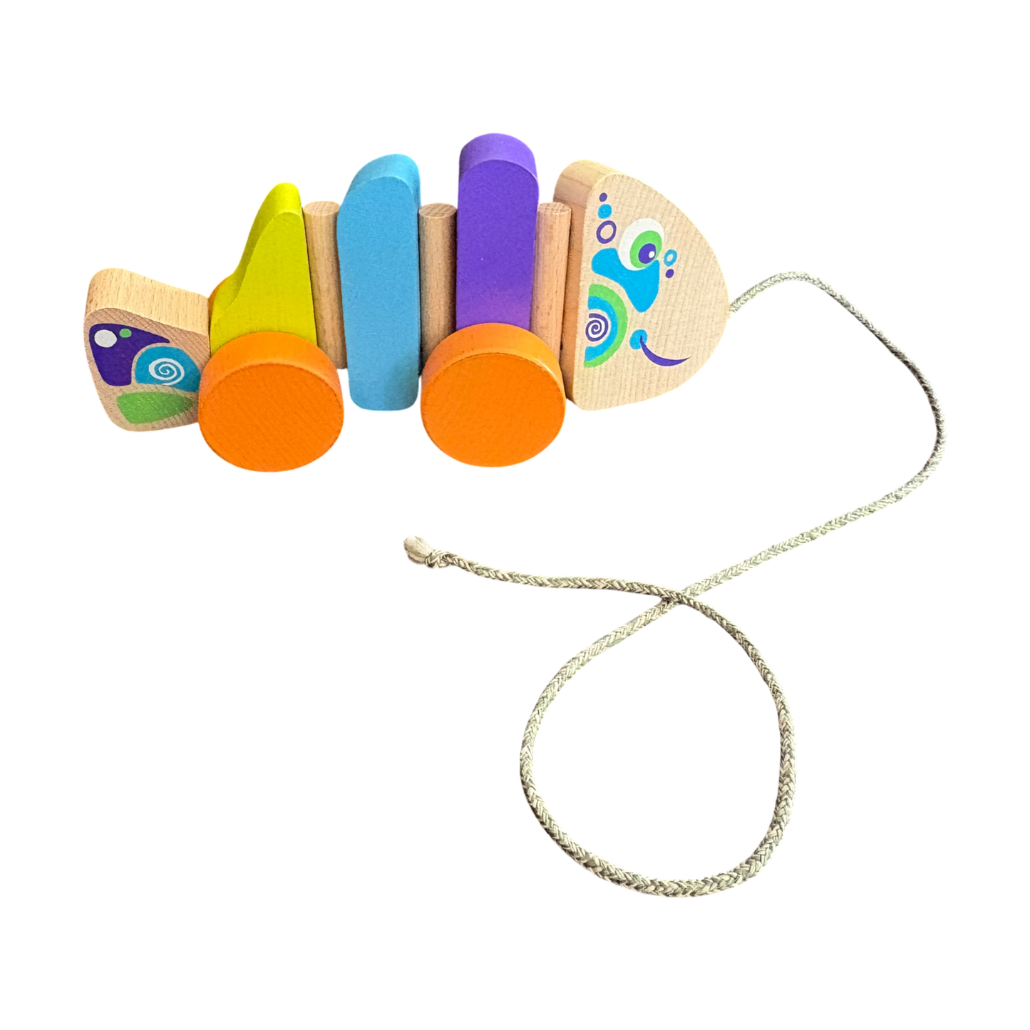 Wooden Fish Take-a-long pull toy