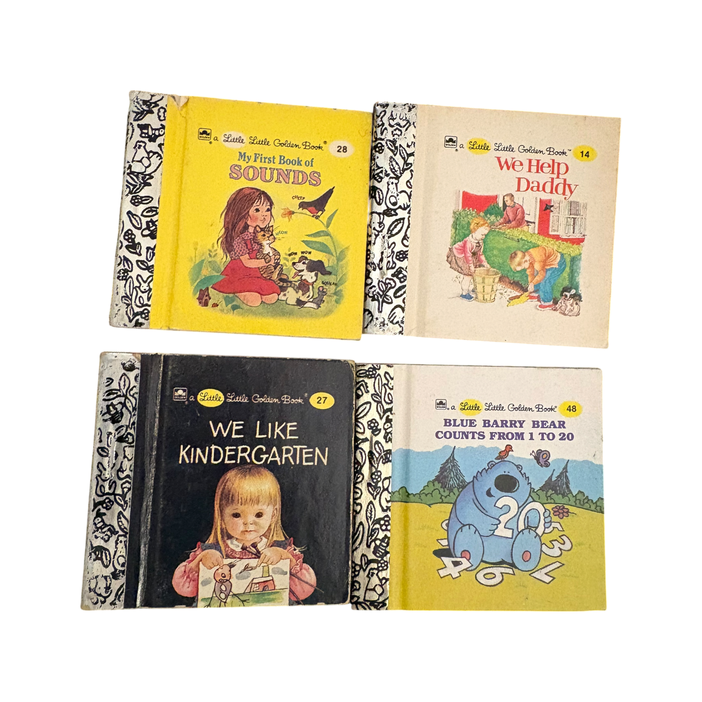 Set of 4 Vintage Learning Tiny Books