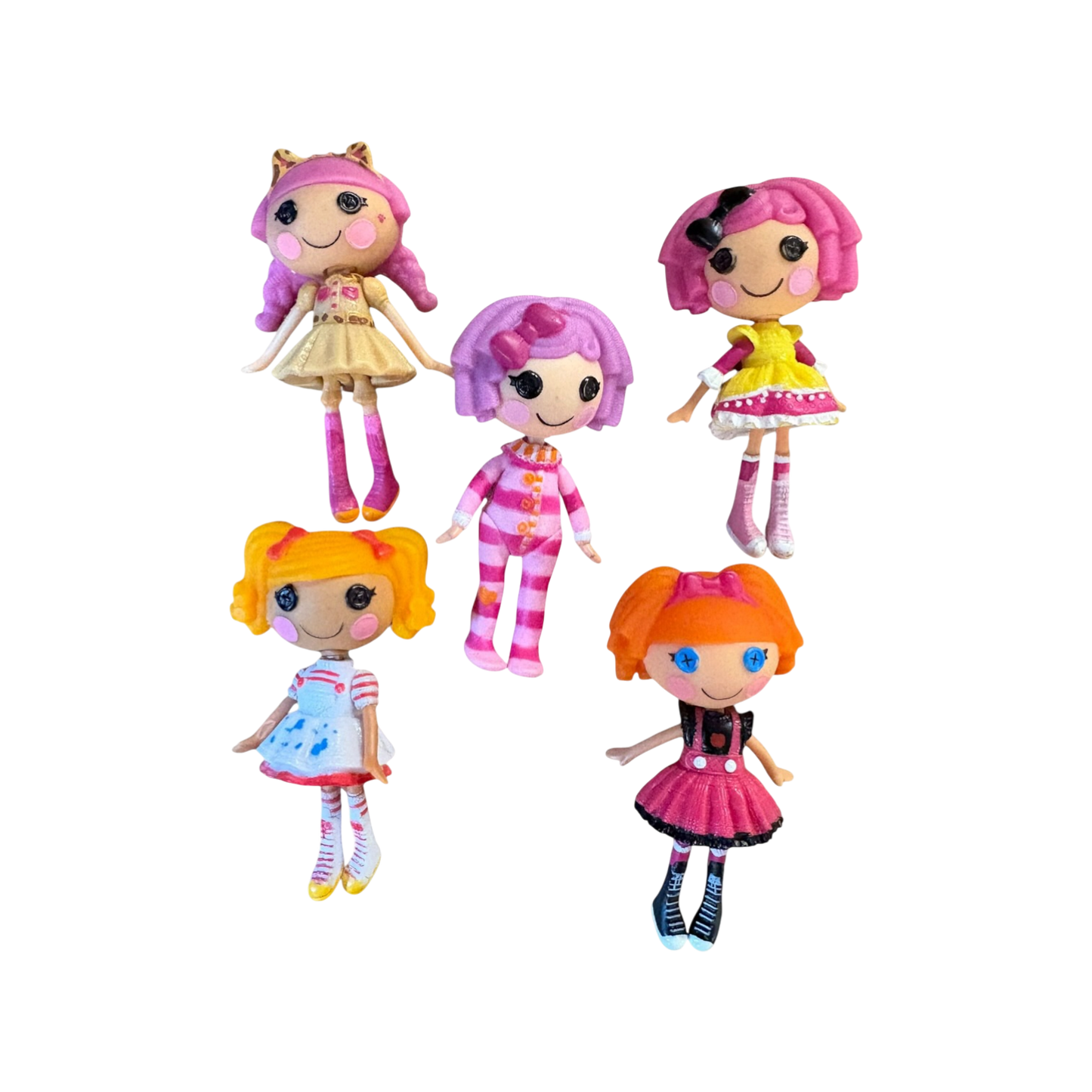 Set of 5 Mini Lalaloopsy 3" dolls