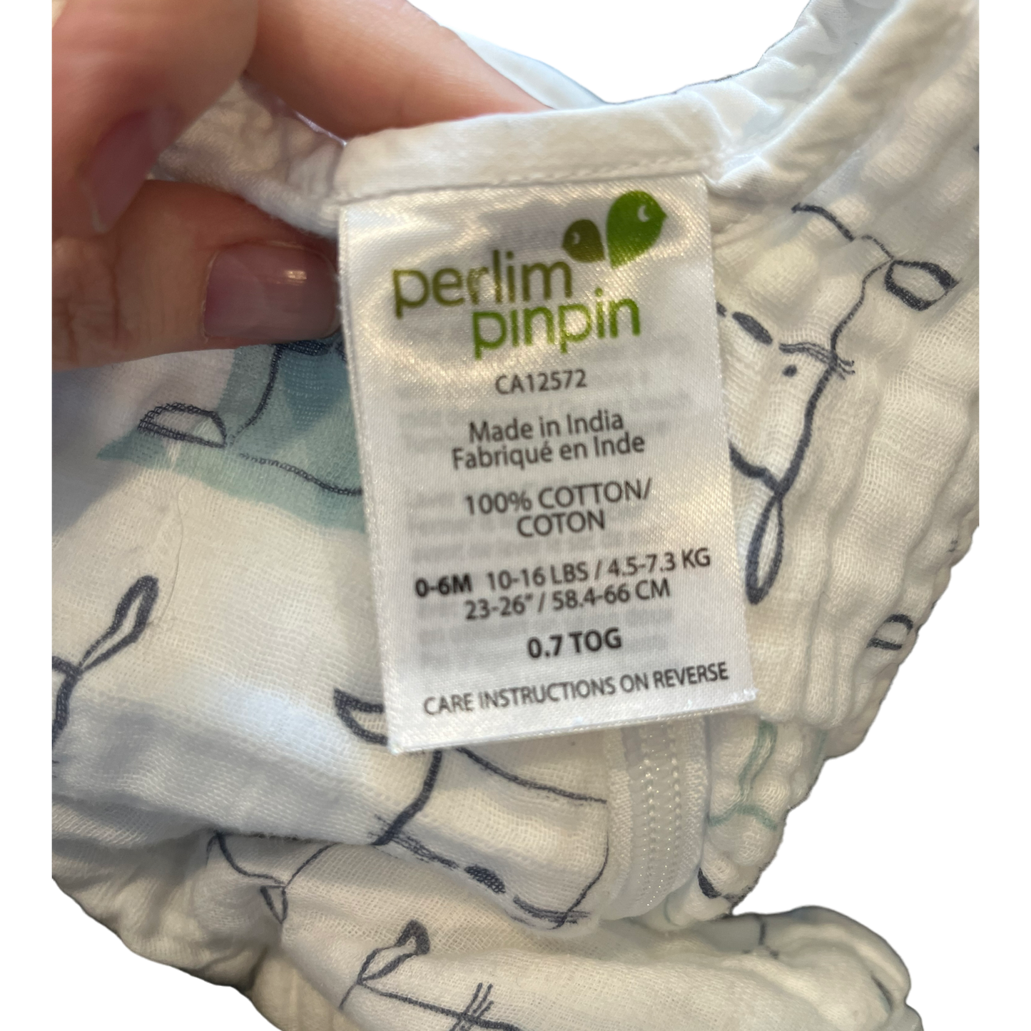 Perlimpinpin Bunny sleepsack 0.7 tog 0-6 m