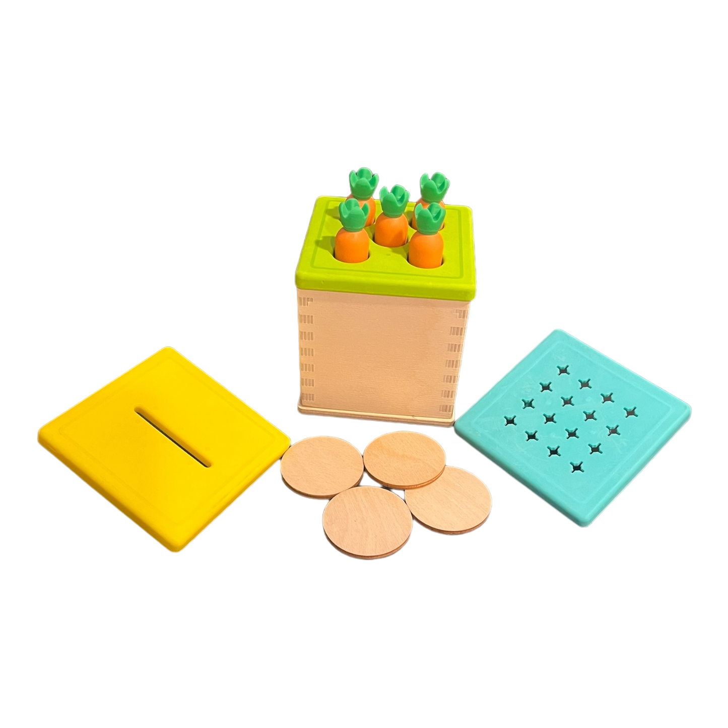 Box With Three Lids (Coins, Carrots, Posting)