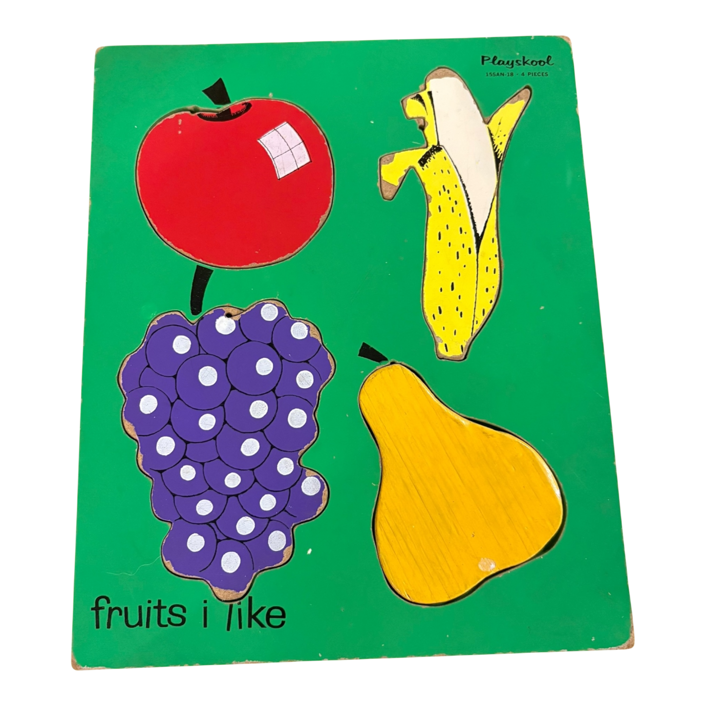 Playskool Fruits I Like Wooden Puzzle