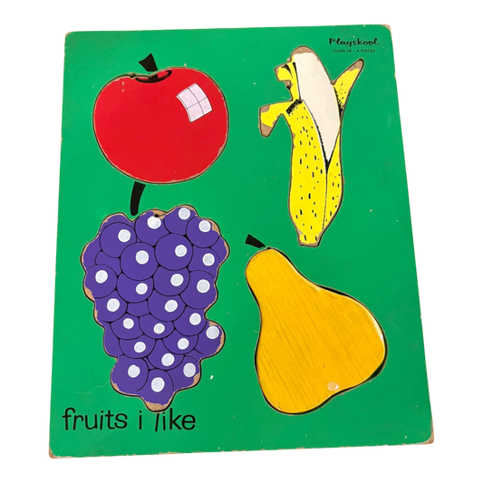 Playskool Fruits I Like Wooden Puzzle