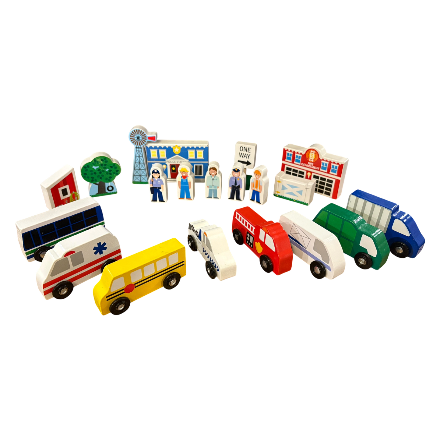 Wooden Town Set
