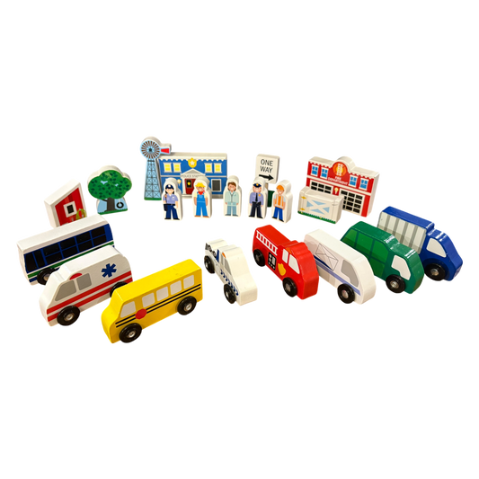 Wooden Town Set