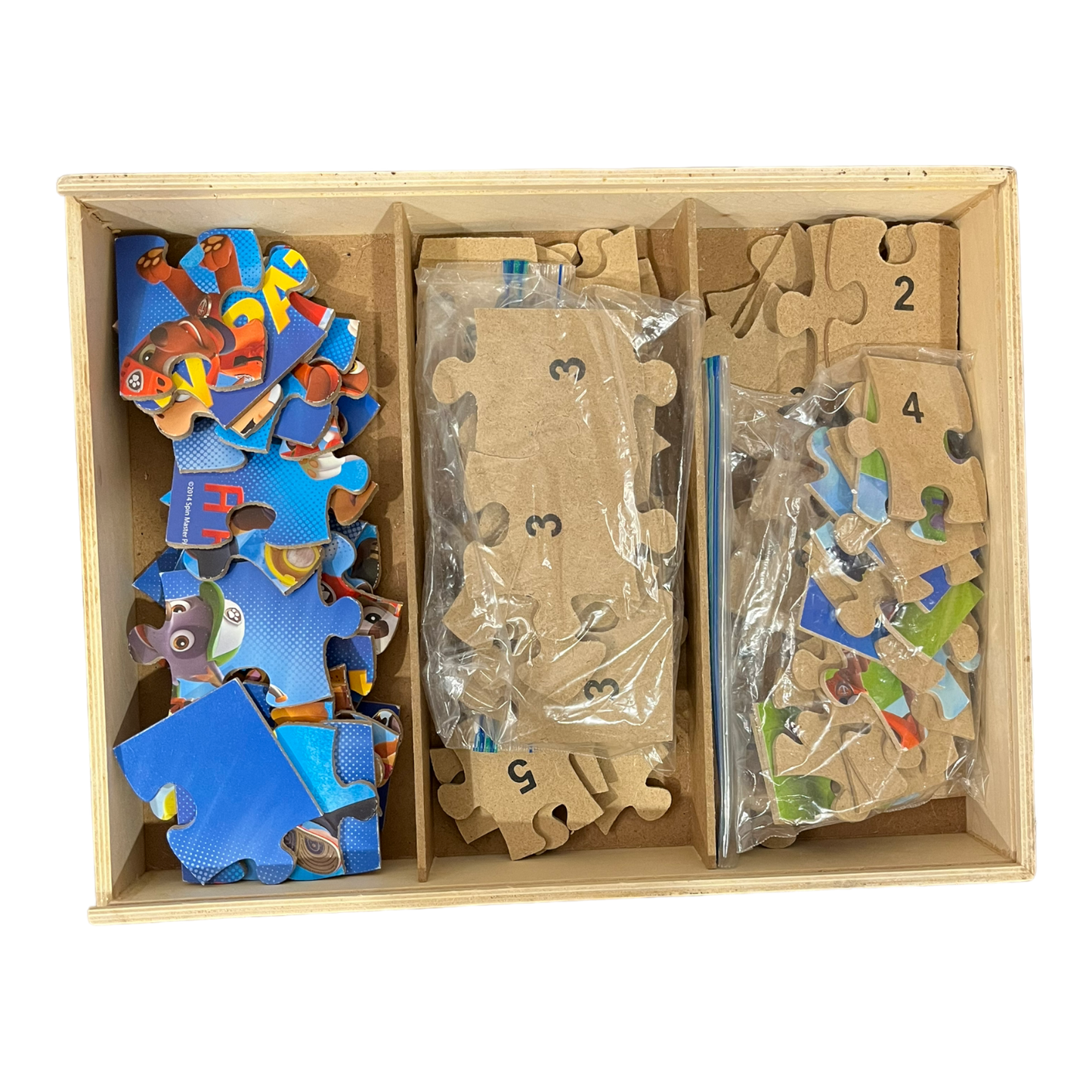 5 in 1 Wooden Jigsaw Puzzles in a Box Paw Patrol