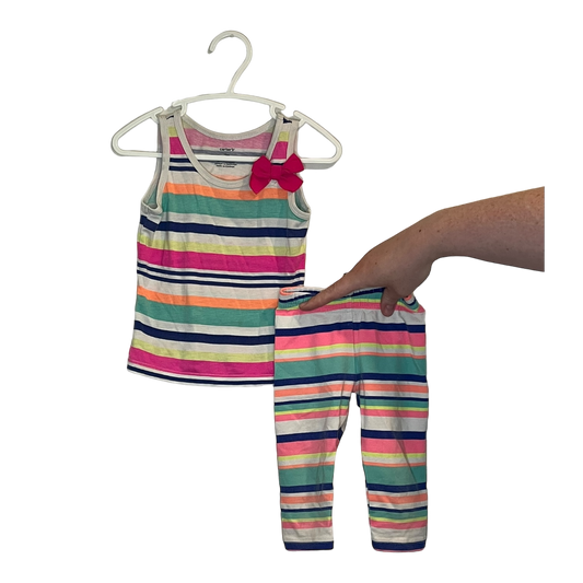 Carters Colourful Stripes 2 piece set 2T