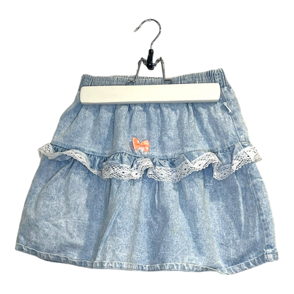 Krickets Vintage Denim and Lace Skirt 10