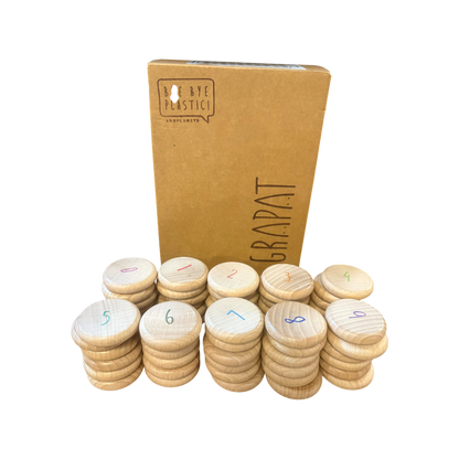 Wooden Counting Coins