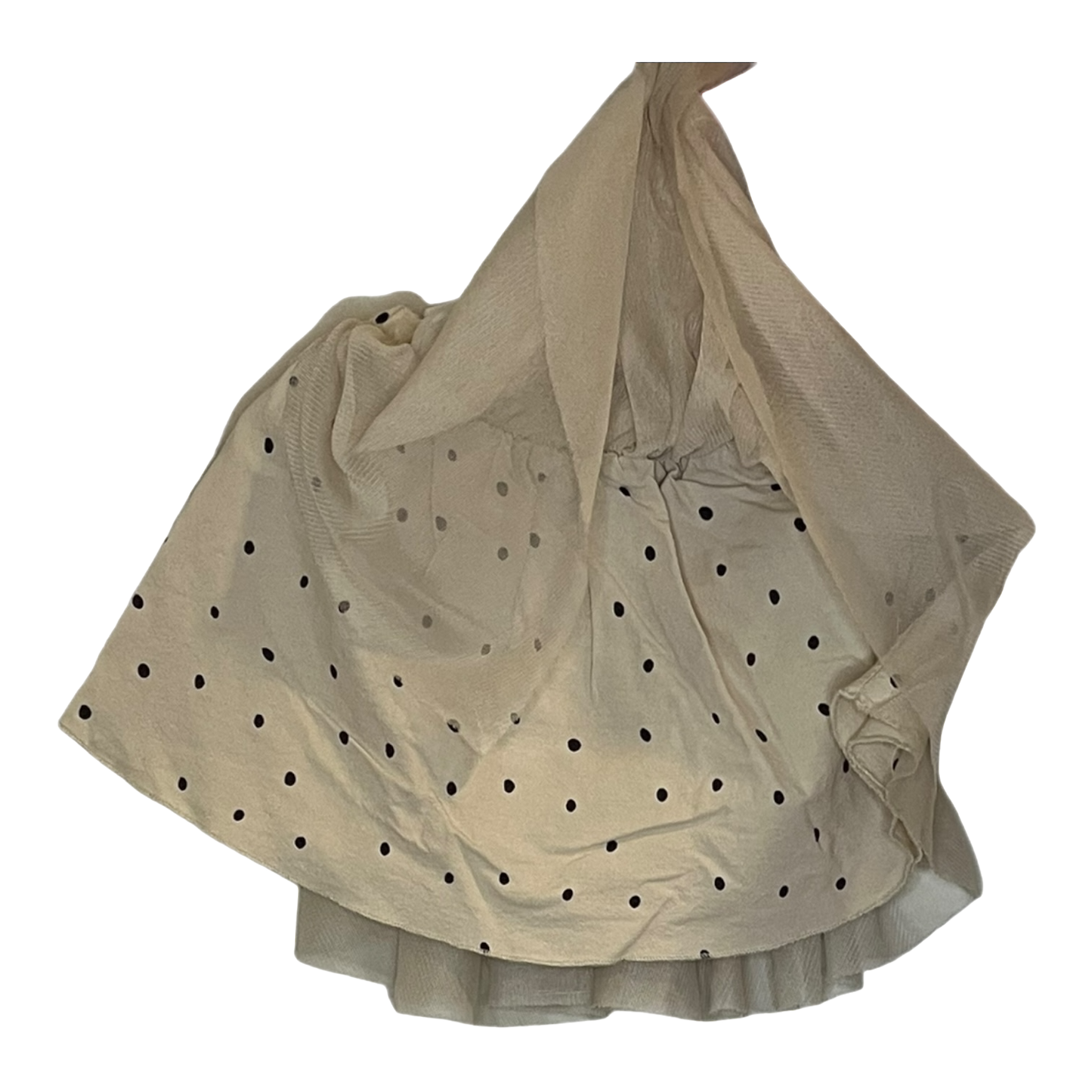 Zara Beige Polkadot Skirt with tulle overlay 18-24 months