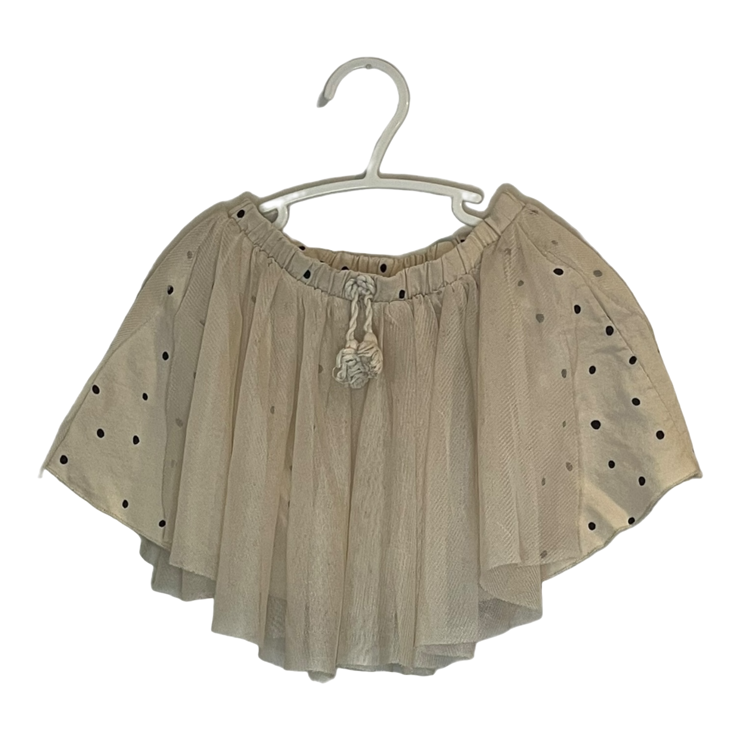 Zara Beige Polkadot Skirt with tulle overlay 18-24 months