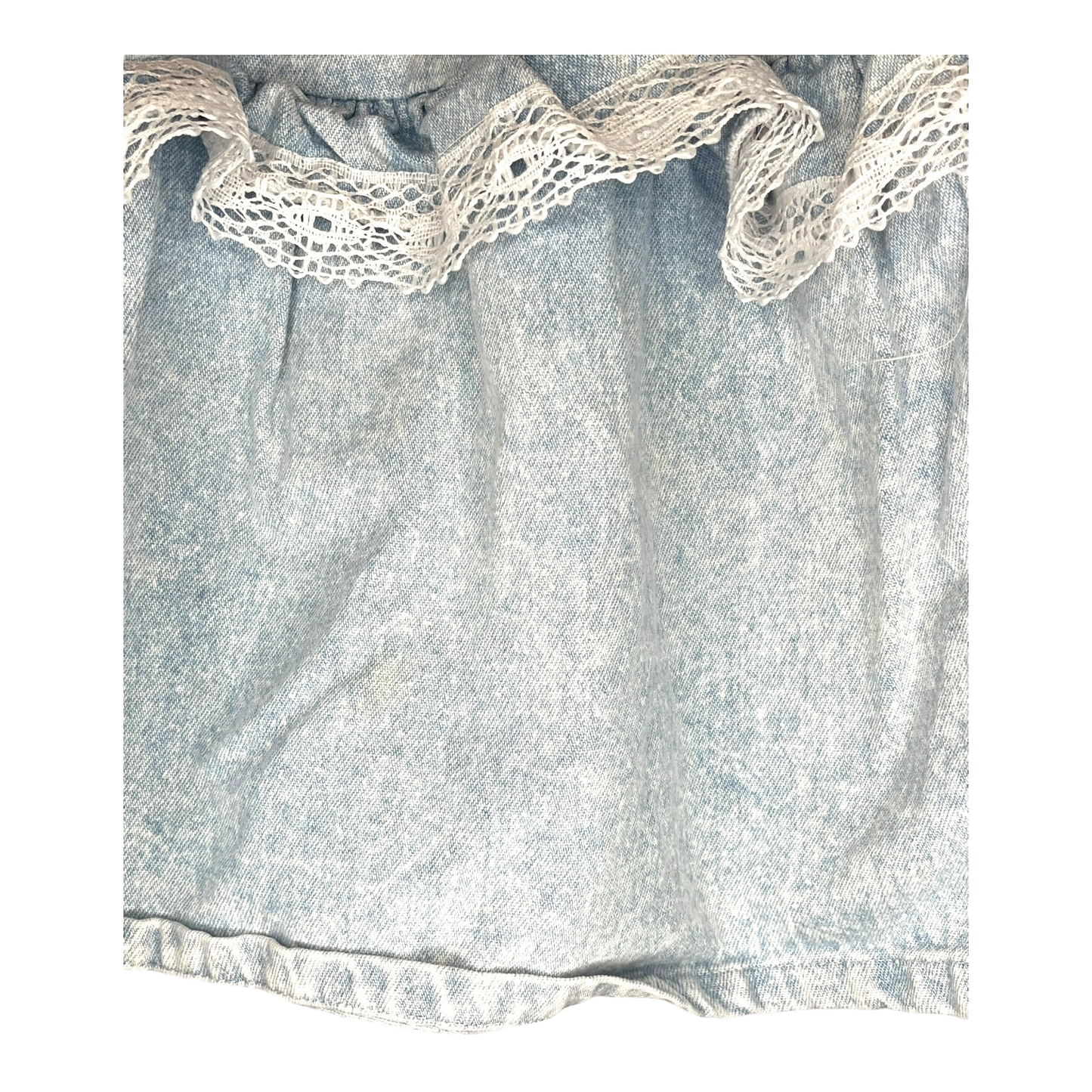 Krickets Vintage Denim and Lace Skirt 10