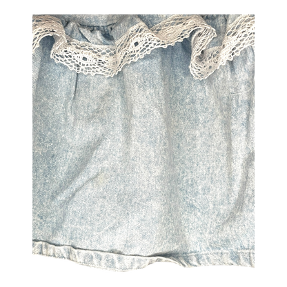 Krickets Vintage Denim and Lace Skirt 10