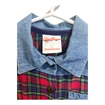 Little Princess Plaid and denim dress 5