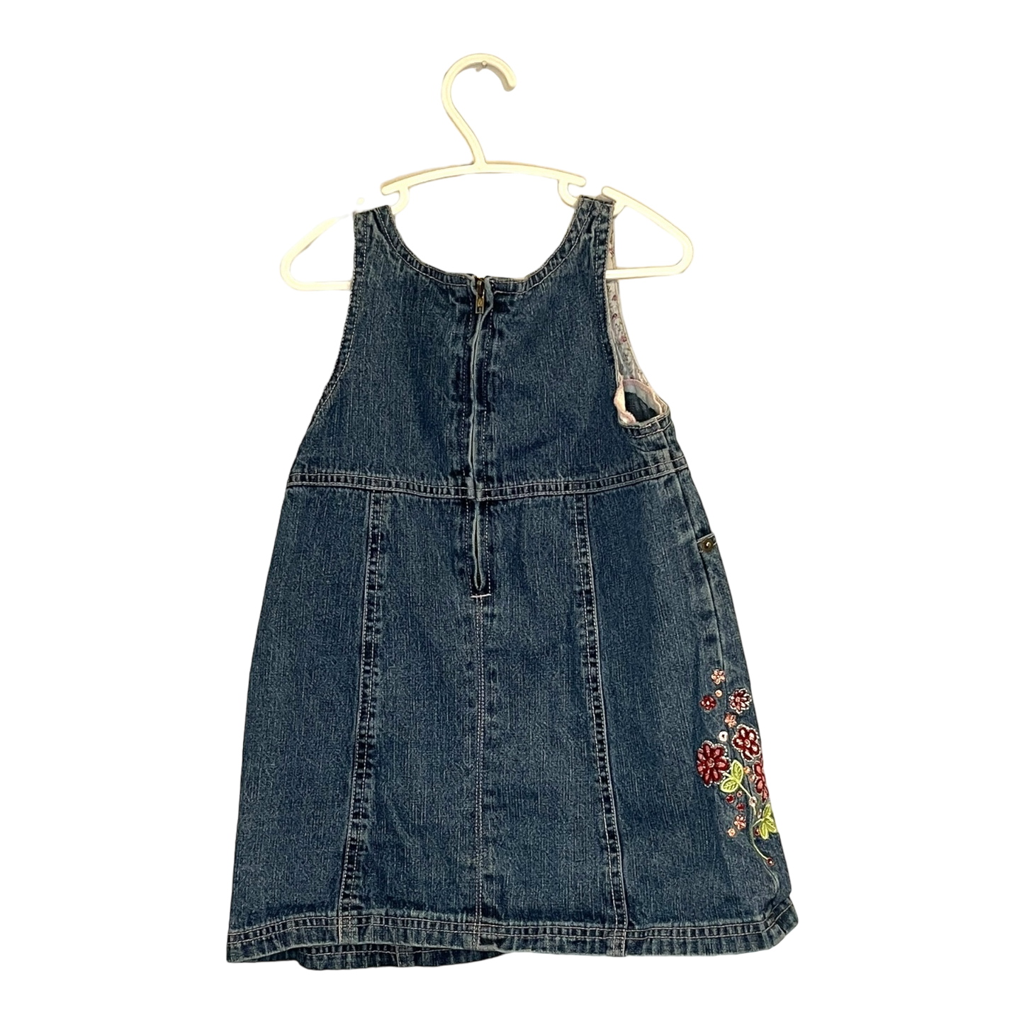 Ragscals Vintage Denim Dress with Floral Embroidery 3X