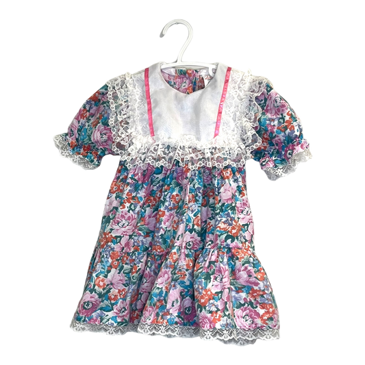 Little Princess Vintage Floral and Lace Dress 2