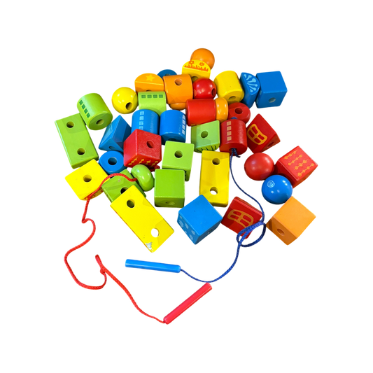 String-Along Shapes Lacing Bead Set