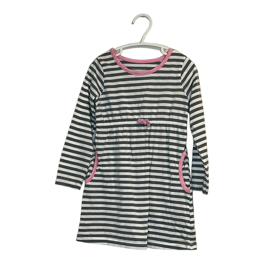 Healthtex Grey and White Striped Dress 4T