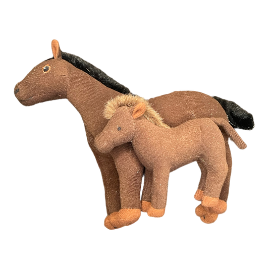 Horse and Foal Plush 9" and 5"