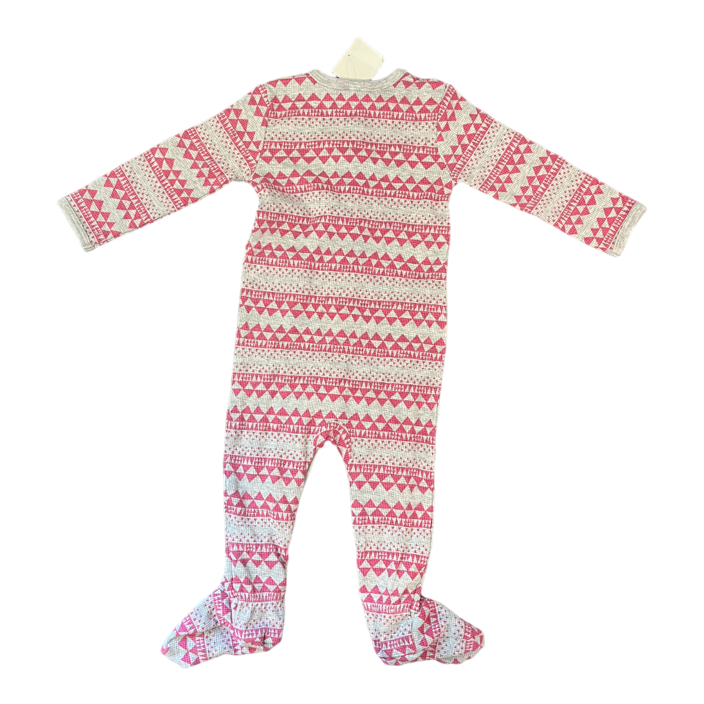 Petit Lem Grey and pink triangle sleeper 9m