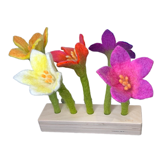 Felt Flowers In A Row