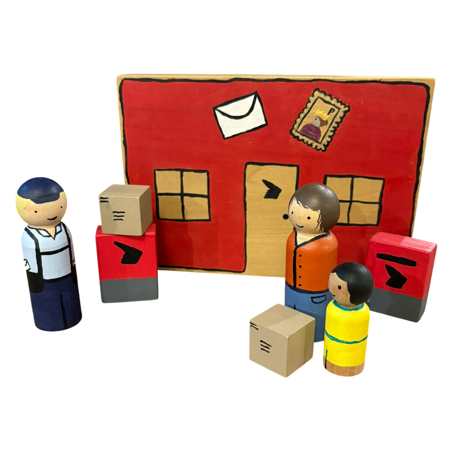 Wooden Post Office Set