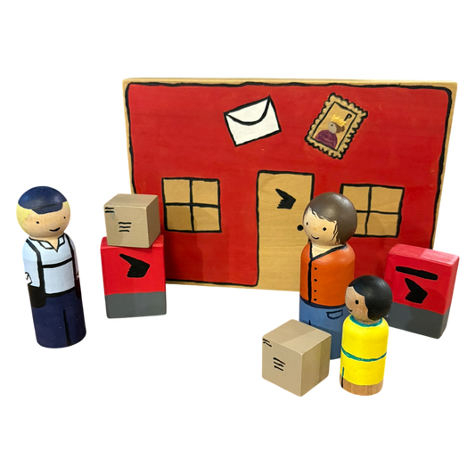 Wooden Post Office Set