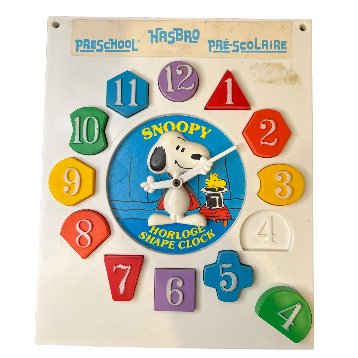 Vintage Hasbro Snoopy Puzzle Clock