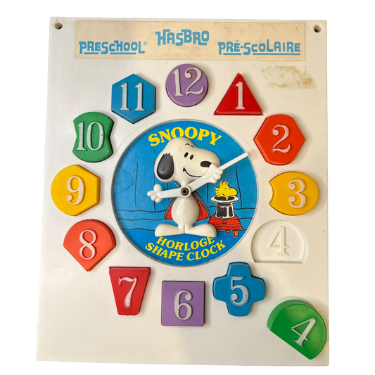 Vintage Hasbro Snoopy Puzzle Clock