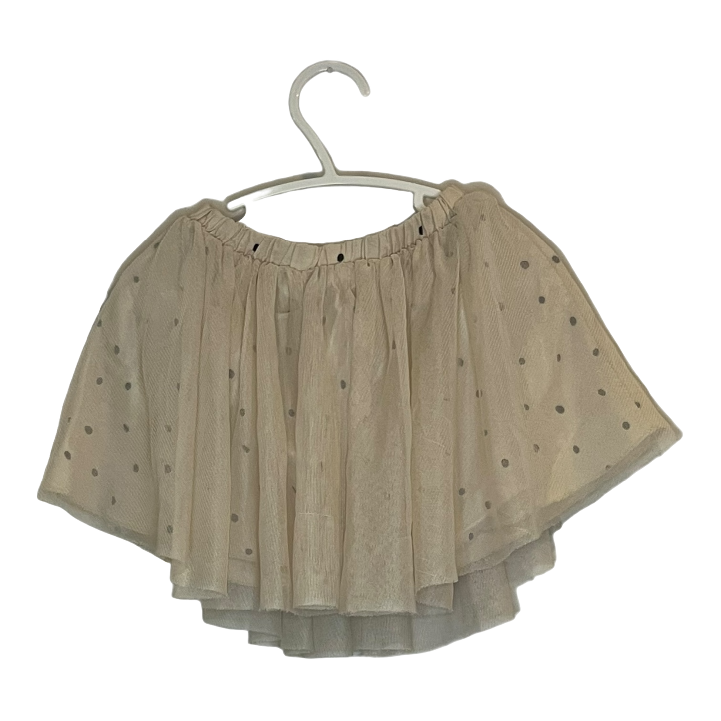 Zara Beige Polkadot Skirt with tulle overlay 18-24 months