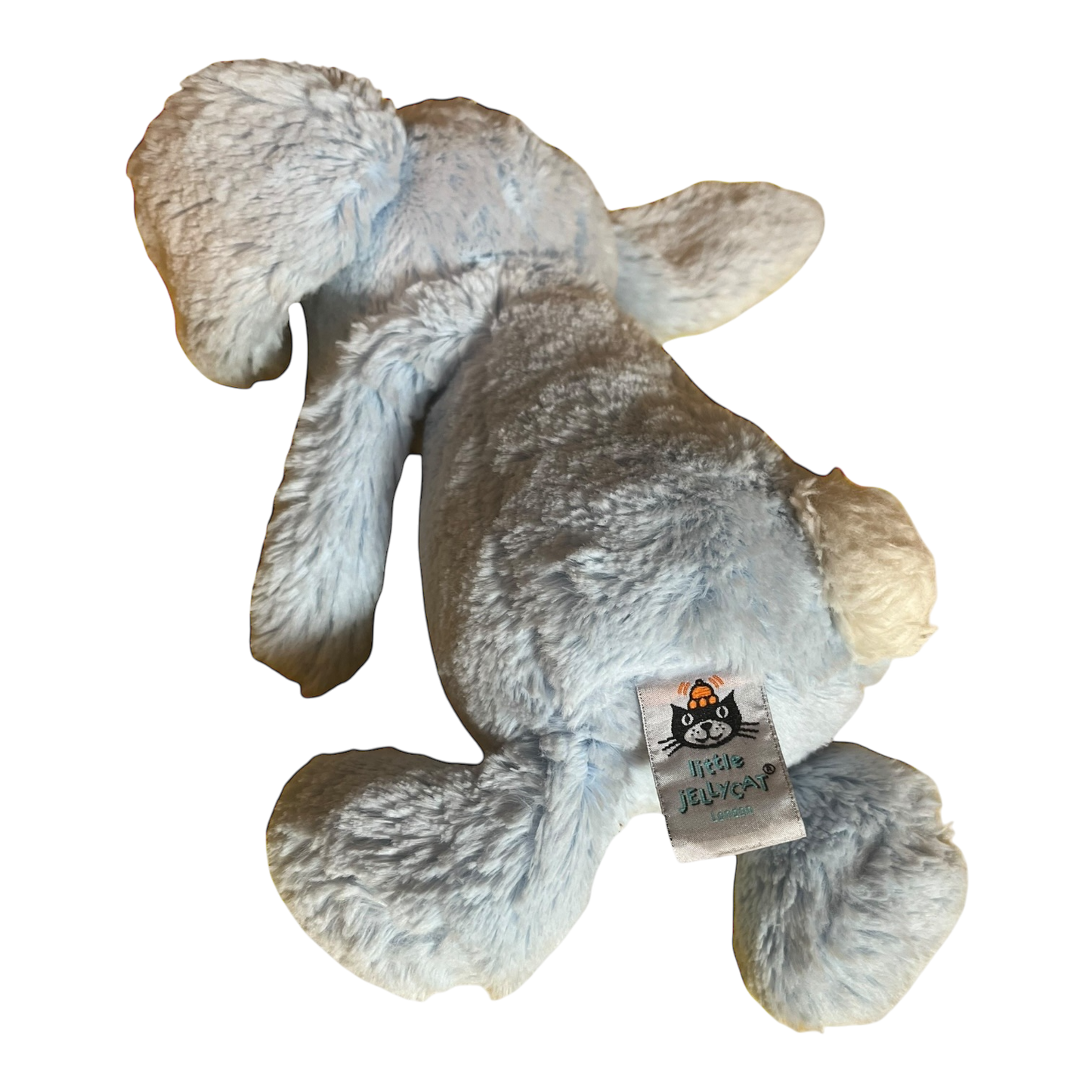 Medium Bashful Blue Bunny with Rattle inside (Retired)