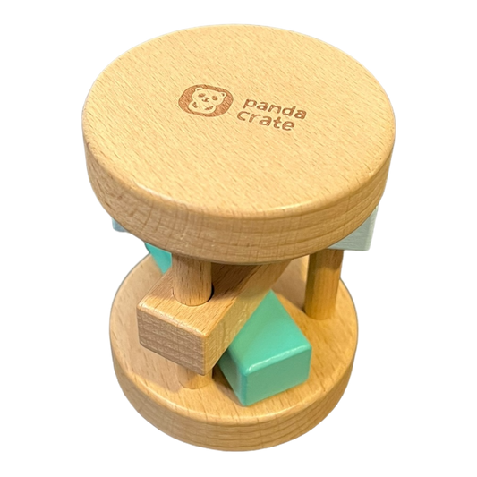 Wooden Rolling Rattle with planks