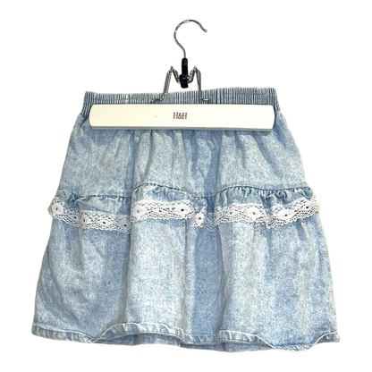 Krickets Vintage Denim and Lace Skirt 10