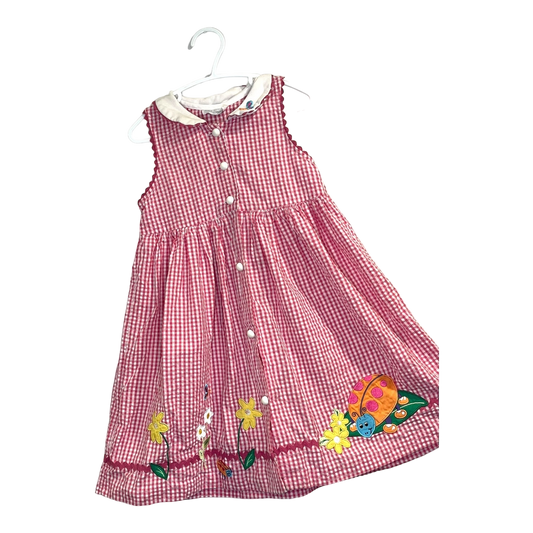 Sophie Rose Pink Gingham Dress Approx 3/4