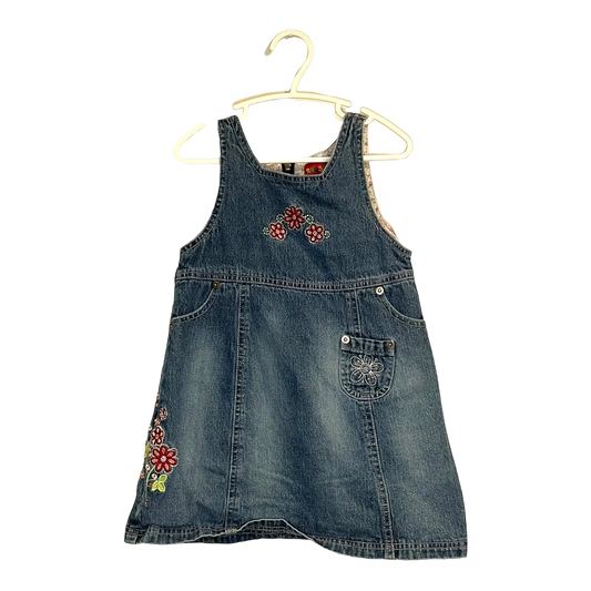 Ragscals Vintage Denim Dress with Floral Embroidery 3X