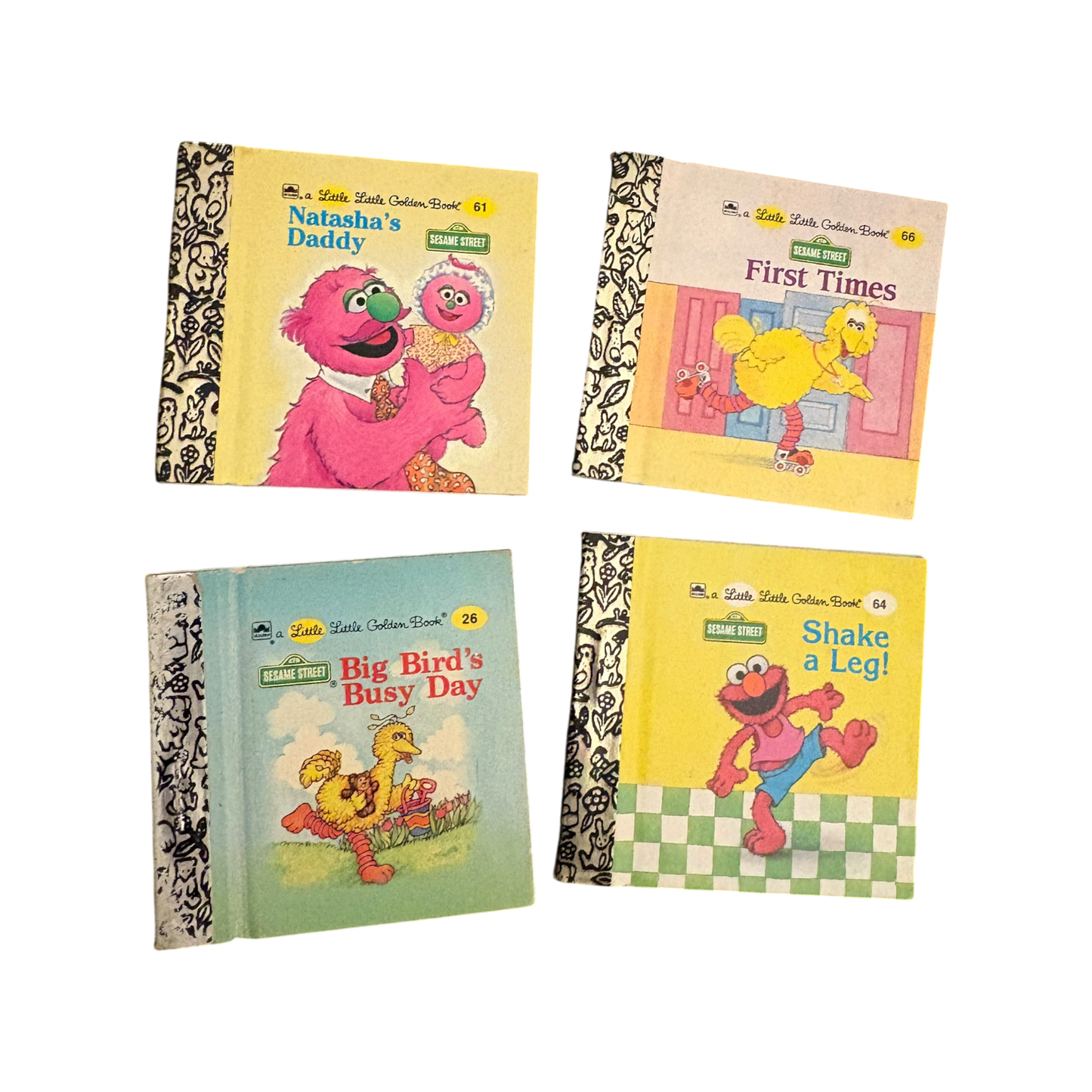 Set of 4 Vintage Sesame Street Tiny Books