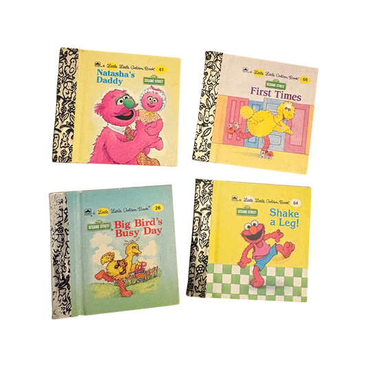Set of 4 Vintage Sesame Street Tiny Books