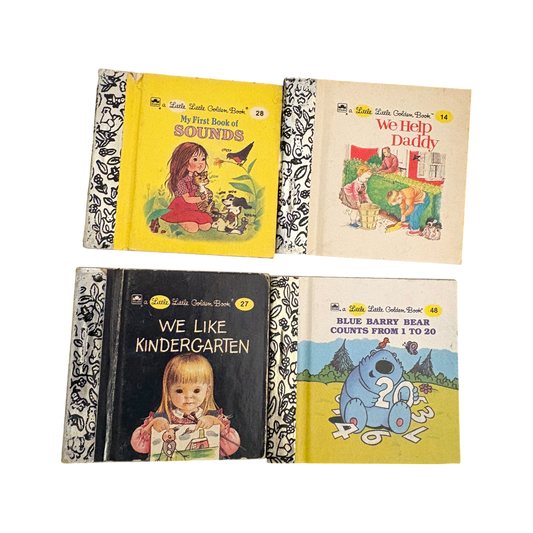 Set of 4 Vintage Learning Tiny Books
