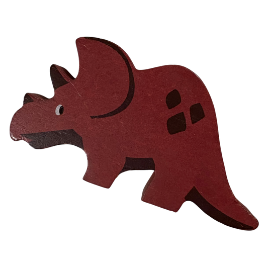 Wooden Triceratops Dinosaur