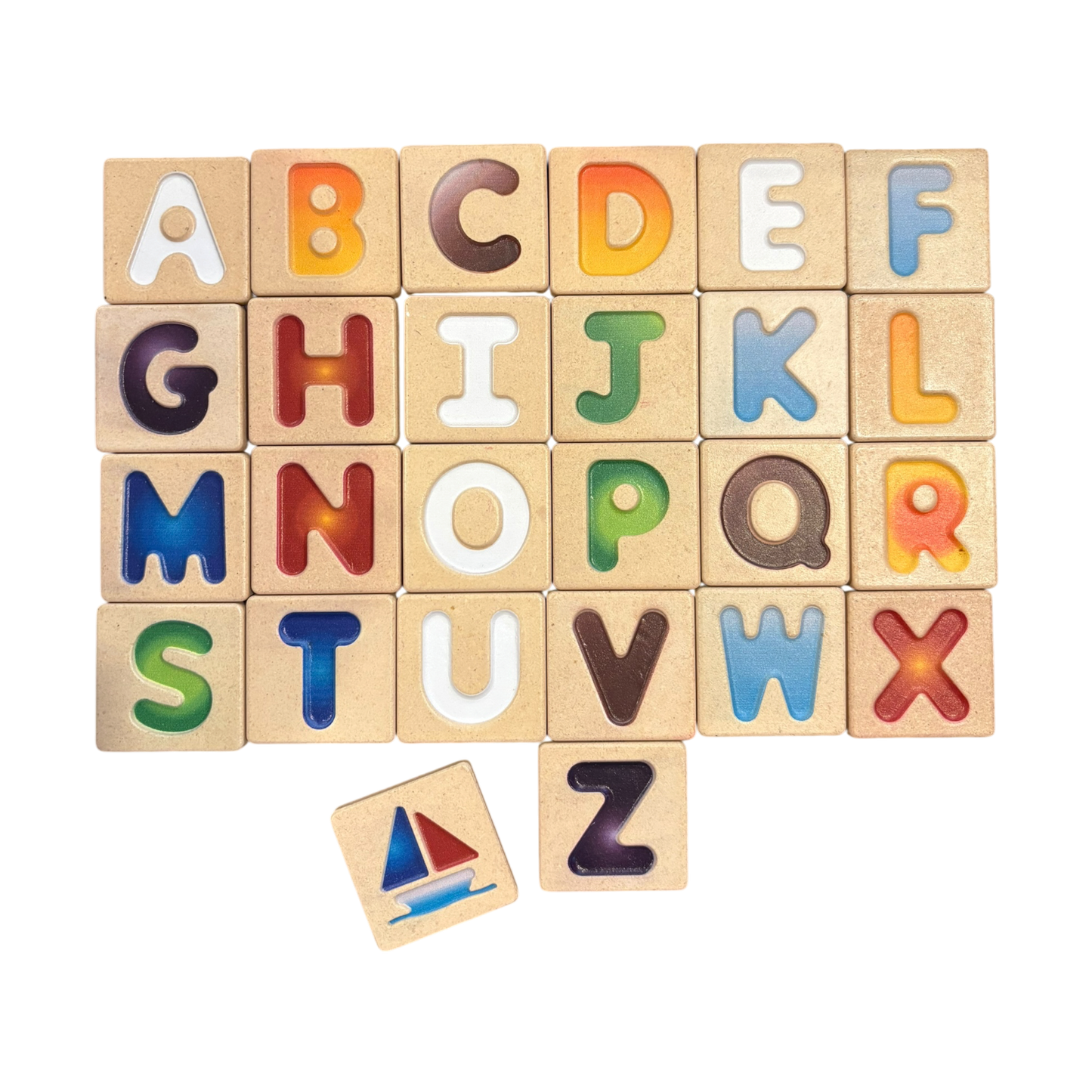 Alphabet A-Z Double-sided Tiles