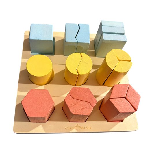 3D Wooden Shapes Puzzle
