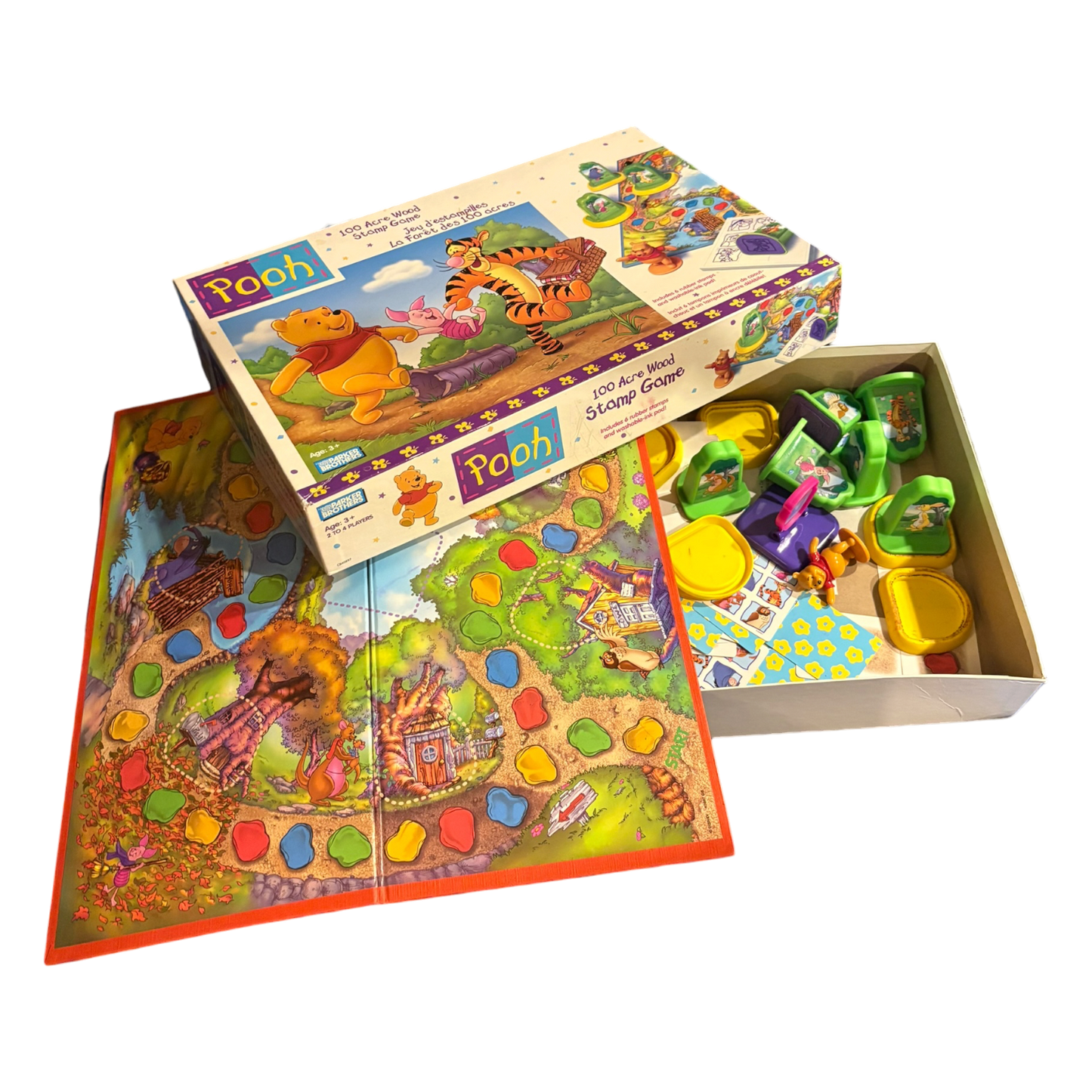 Vintage 1997 Pooh 100 Acre Wood Stamp Game