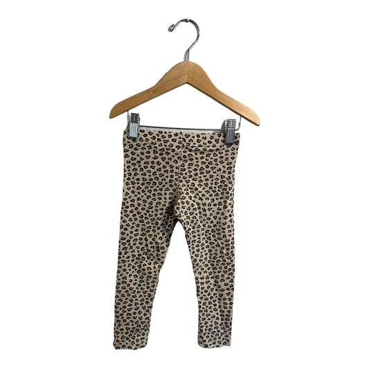 H&M Cheeta print leggings 2-3y