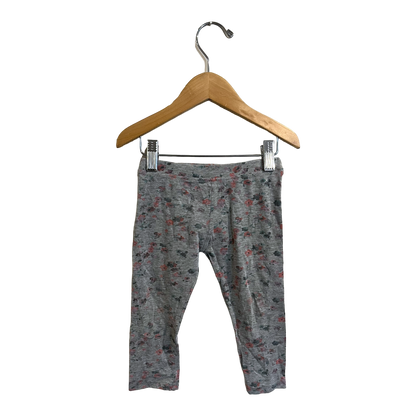 Mango Grey floral leggings 18-24 months