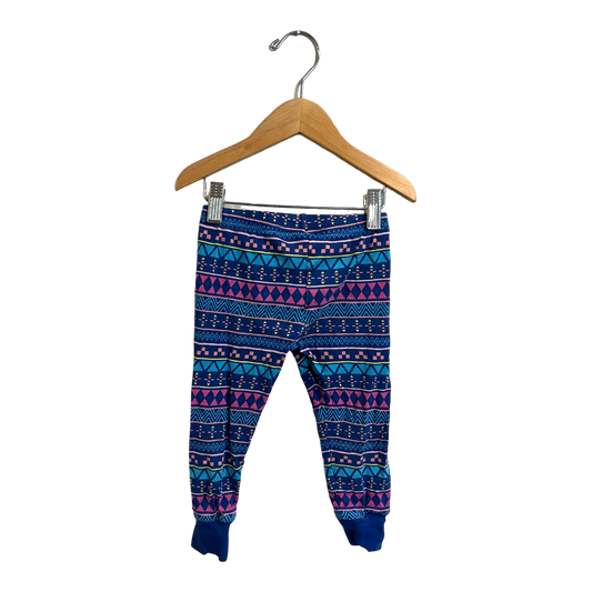 Blue and Pink patterned leggings 2T