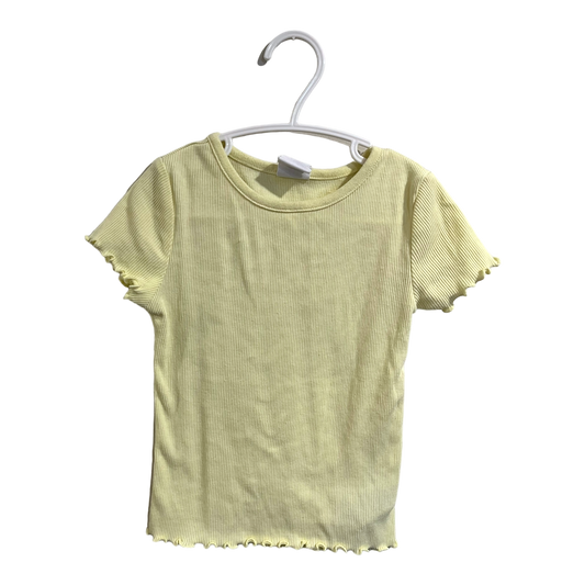 GAP Yellow ribbed tee 4-5 years